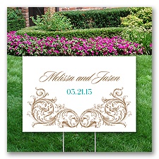 Personalized Ornamental Yard Sign - Small
