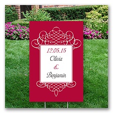 Personalized Flourish Yard Sign - Small