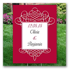 Personalized Flourish Yard Sign - Medium