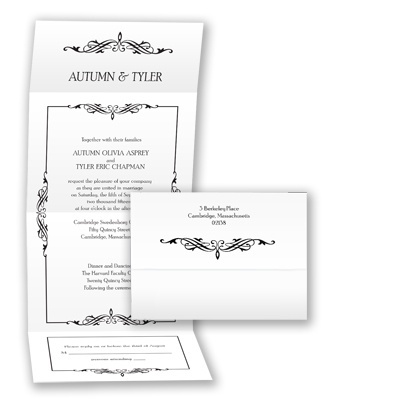 Bordered Elegance Seal and Send - Invitation