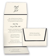 Classical Edge - Ecru - Seal and Send Invitation