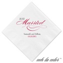 Beverage White Napkin - Just Married