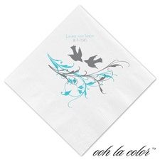 Beverage White Napkin - Soaring Birds