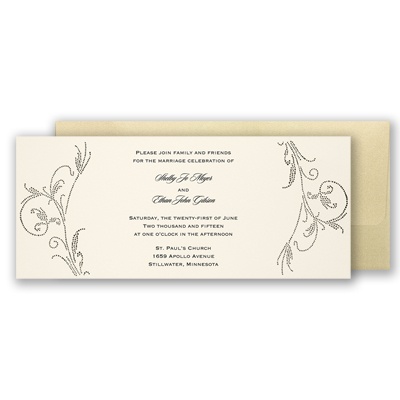 Gorgeous Golden Pocket - Invitation