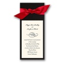 Wrapped in Love - Black Wrap & Antique White Invitation with Design