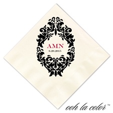Beverage Ecru Napkin - Damask