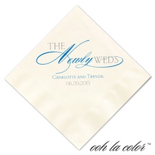 Beverage Ecru Napkin - Newlyweds