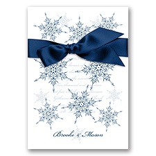 Snowflake Elegance - Marine - Invitation