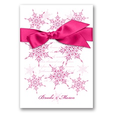 Snowflake Elegance - Watermelon - Invitation