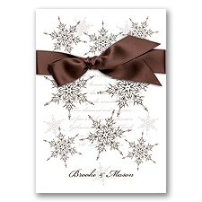 Snowflake Elegance - Chocolate - Invitation
