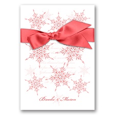 Snowflake Elegance - Guava - Invitation