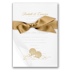 Seaside Elegance - Golden - Invitation