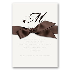 Modern Elegance Script Initial - Invitation