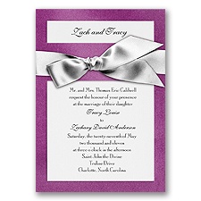 Treasured Gems - Violet & Bright White Invitation