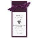 Wrapped in Love - Eggplant Wrap & Bright White Invitation with Design