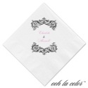 Luncheon White Napkin - Baroque Border