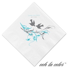 Luncheon White Napkin - Soaring Birds
