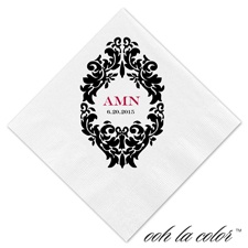 Luncheon White Napkin - Damask