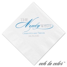 Luncheon White Napkin - Newlyweds