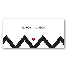 Chevron Sweethearts - Place Card