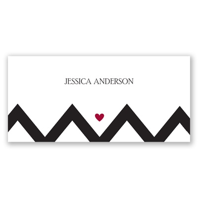 Chevron Sweethearts - Place Card