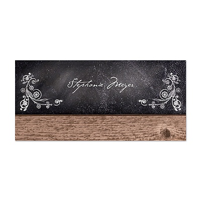 Rustic Chalkboard - Place Card