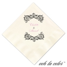 Luncheon Ecru Napkin - Baroque Border