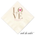 Luncheon Ecru Napkin - Love Heart