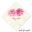 Luncheon Ecru Napkin - Blooms in Pinks