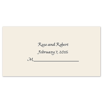 Ecru Panel Place Card