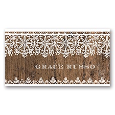 Barnwood & Lace  - Place Card