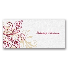 Flourish with Golden Shadow - Apple - Place Card