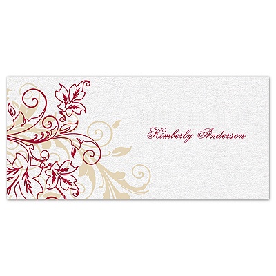 Flourish with Golden Shadow - Apple - Place Card