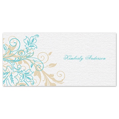 Flourish with Golden Shadow - Pool - Place Card