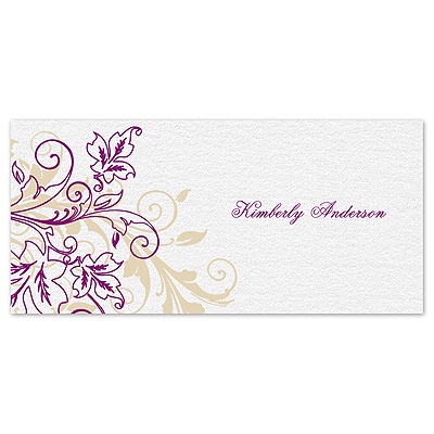 Flourish with Golden Shadow - Sangria - Place Card
