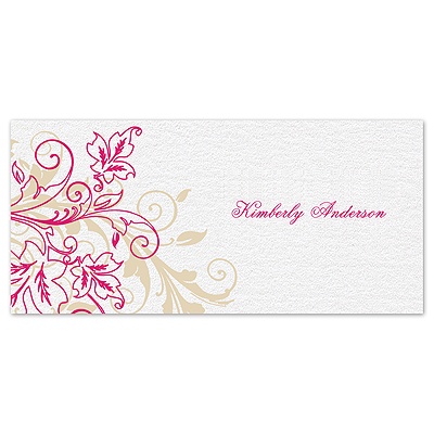 Flourish with Golden Shadow - Watermelon - Place Card