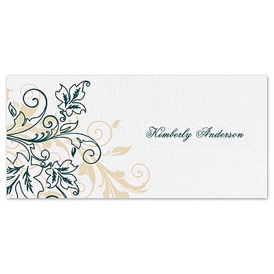 Flourish with Golden Shadow - Gem - Place Card