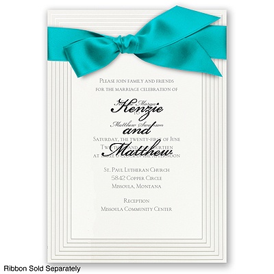Elegant Tradition - Bright White / Personalized Vellum Invitation