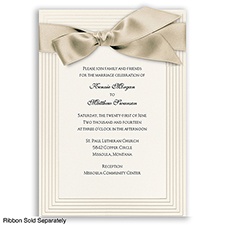 Elegant Tradition Ecru / Printed Vellum Invitation
