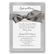 Treasured Gems - Silver Quartz & Bright White Invitation