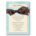Treasured Gems - Blue Topaz & Antique White Invitation