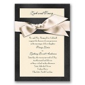 Treasured Gems - Onyx & Antique White Invitation
