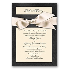 Treasured Gems - Onyx & Ecru Invitation