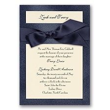 Treasured Gems - Sapphire & Ecru Invitation