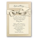 Treasured Gems Champagne & Antique White Invitation