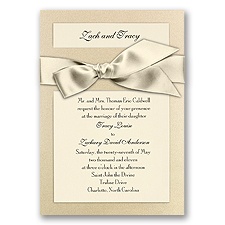 Treasured Gems Champagne & Ecru Invitation