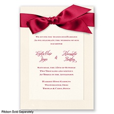 Refined Grace - Ecru With Printed Vellum Invitation