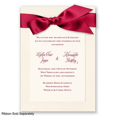 Refined Grace - Antique White With Printed Vellum Invitation