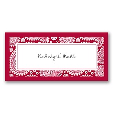 Perfect Paisley Duet - Apple- Place Card