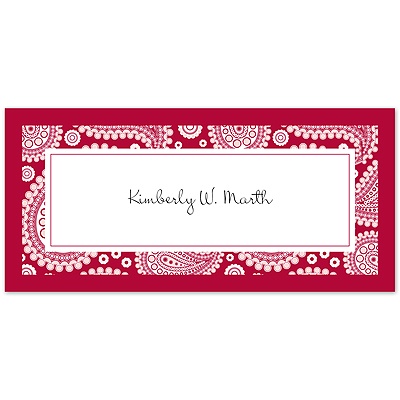 Perfect Paisley Duet - Apple- Place Card